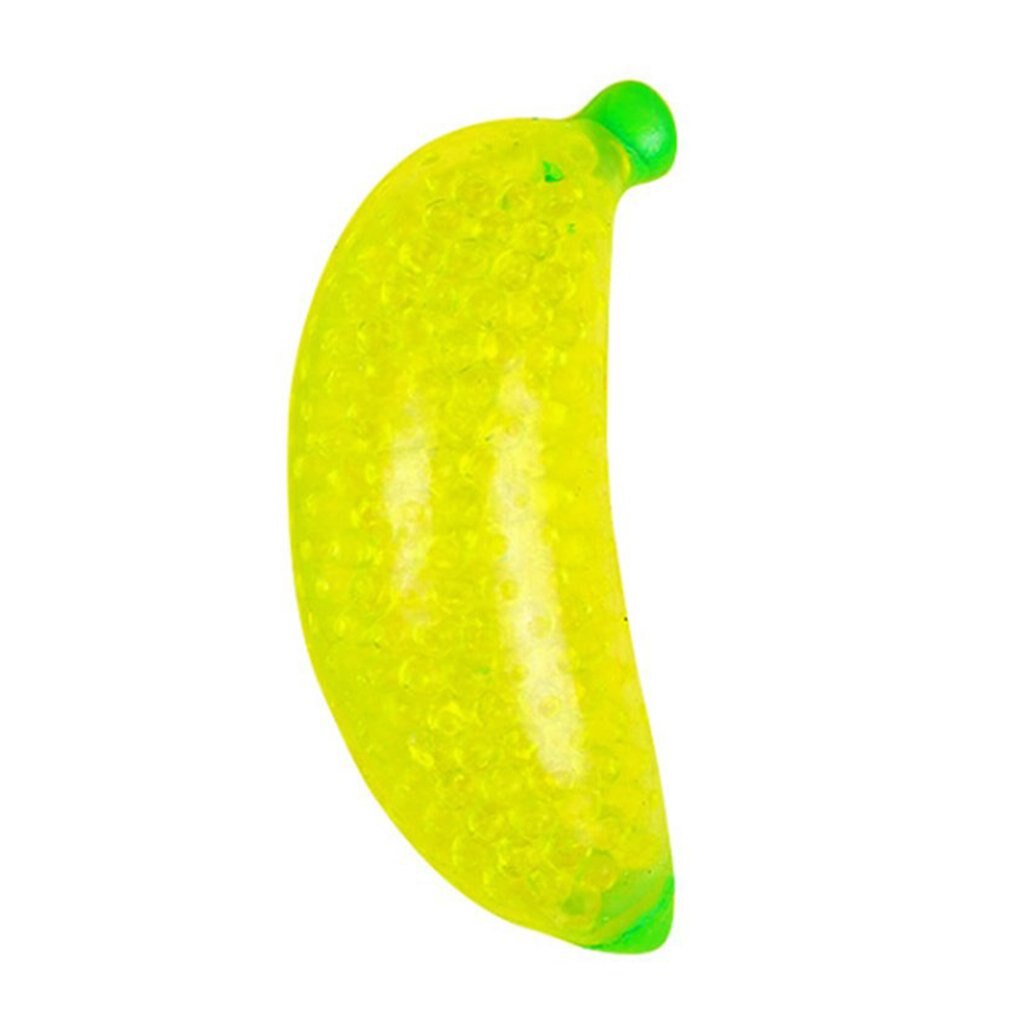 Spongy Banana Beaded Stress Ball Toy