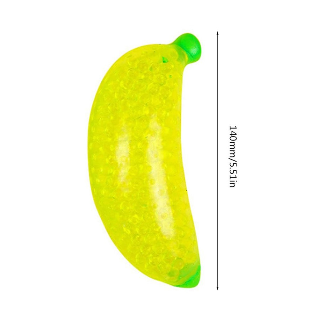 Spongy Banana Beaded Stress Ball Toy