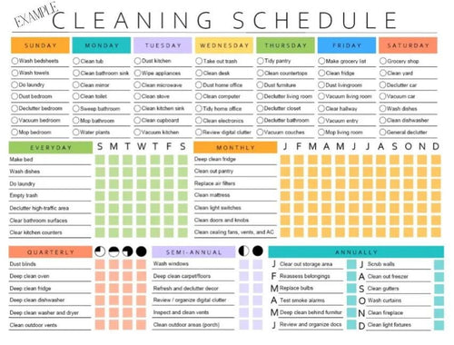 Home Organization Planner | Customizable Chore Chart